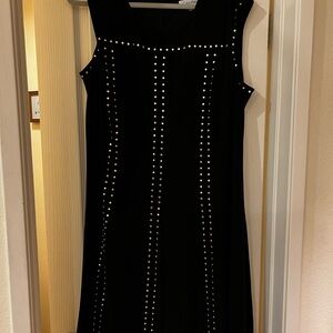 Calvin Klein Black Dress with Gold Studs